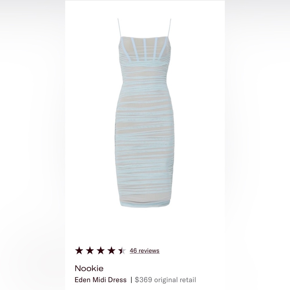Nookie Eden Midi Dress light blue size medium - Picture 10 of 16